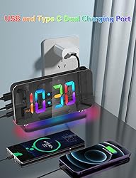 EVILTO Projection Alarm Clock, Digital Colorful
