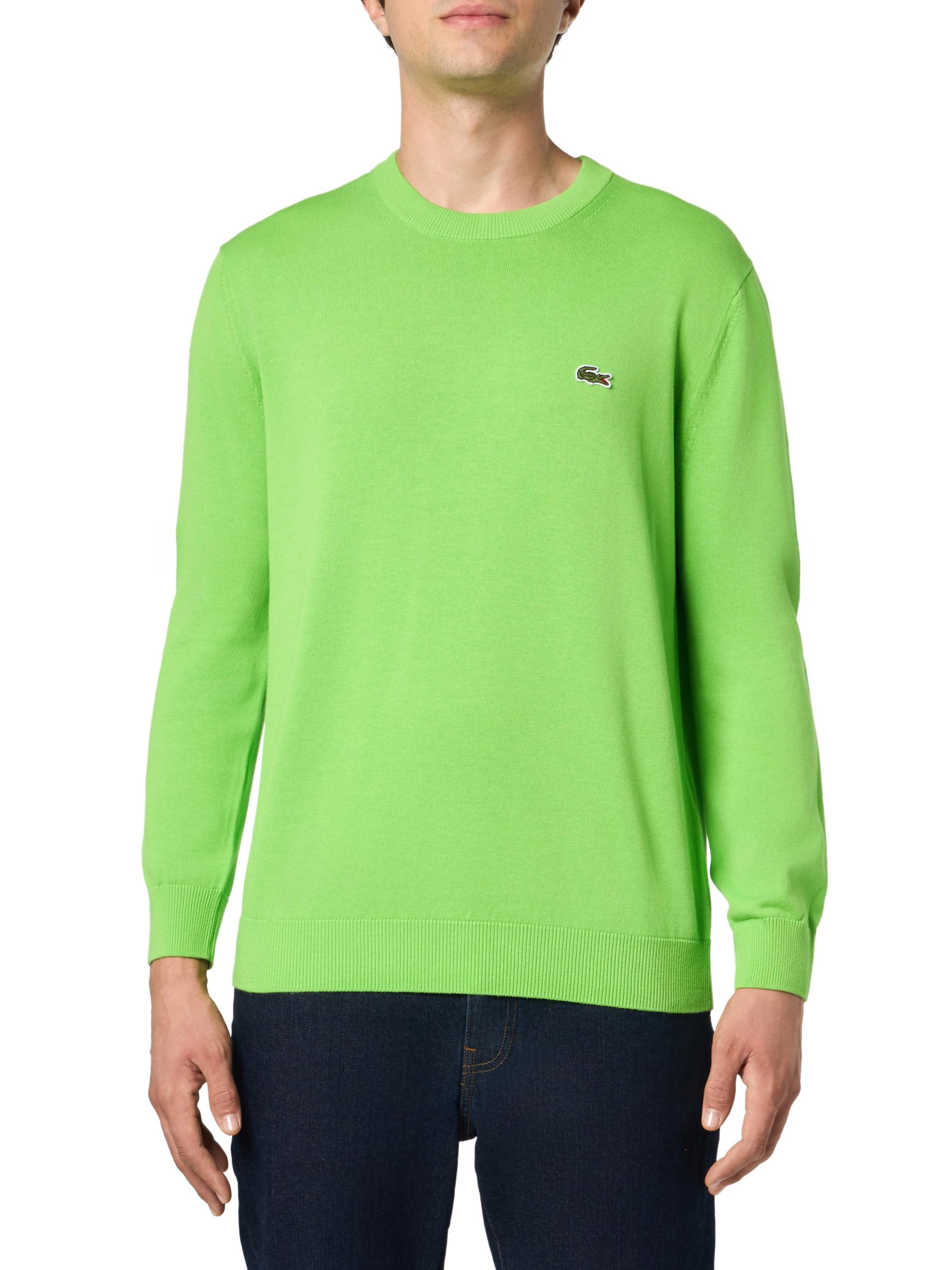 Lacoste Men's Core Collection Regular Fit Crew Neck Long Sleeve Classic Sweater, Brasilia, X-Large Image