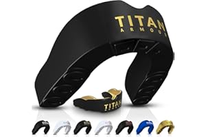 Titan Armour® Mouth Guard Boxing | Premium Dual-Layer | Case Included | Adult & Youth Custom-Fit Mouthpiece | Boil & Bite Mouthguard for Men: Football, MMA, Hockey, Lacrosse, BJJ, Basketball