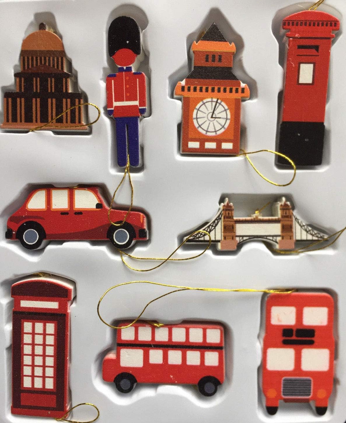 9 traditional wooden christmas tree decorations