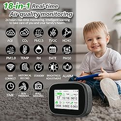 18-in-1 Smart Air Quality Monitor - Indoor WiFi Air