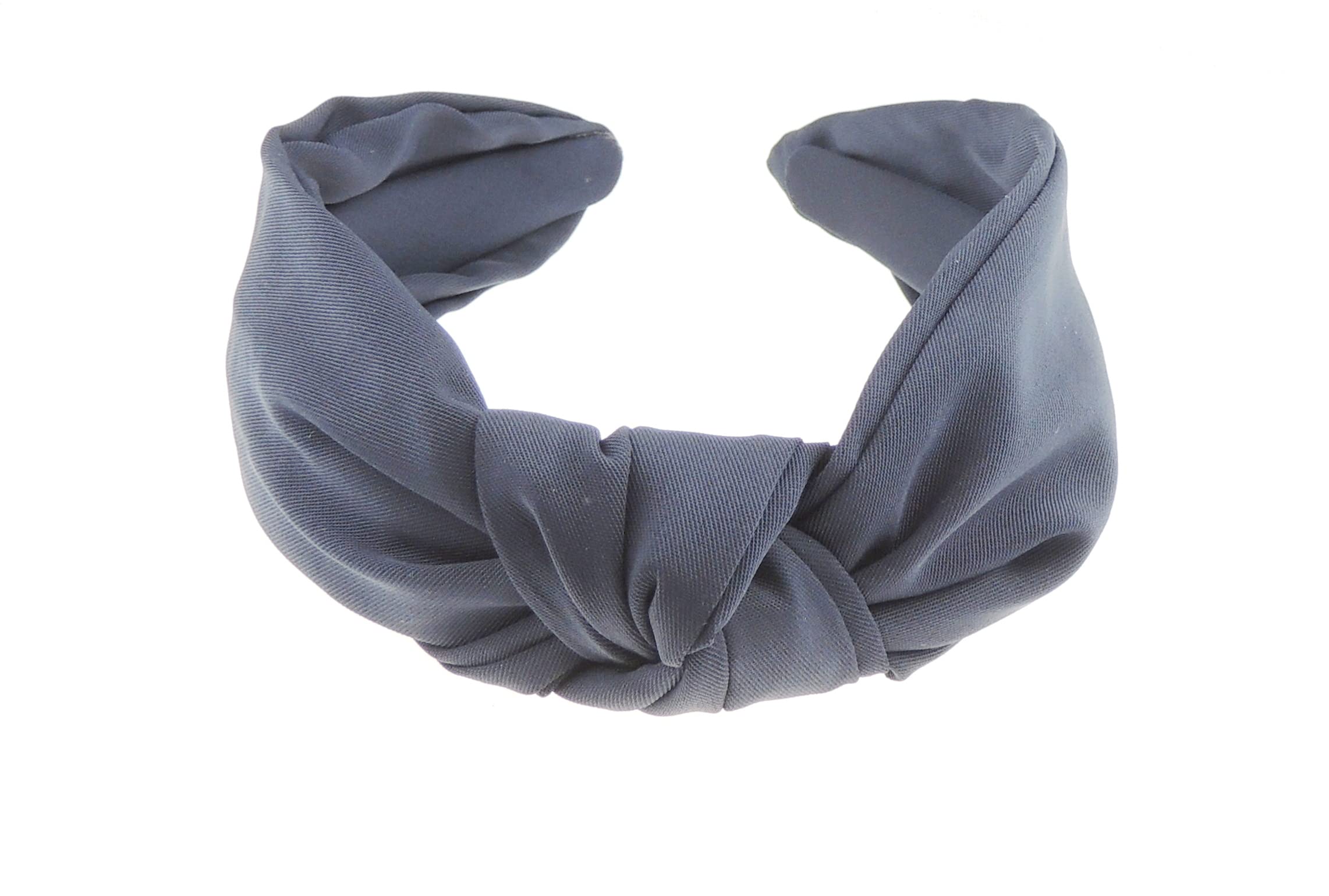 Ladies Top Knot Chiffon Evening Wedding Bridal Headband Alice Band (Navy)
