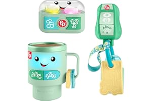 Fisher-Price Baby Toys Laugh & Learn Ready to Go Toy Set, 3 Electronic Learning Activities for Toddler Pretend Play Kids Ages