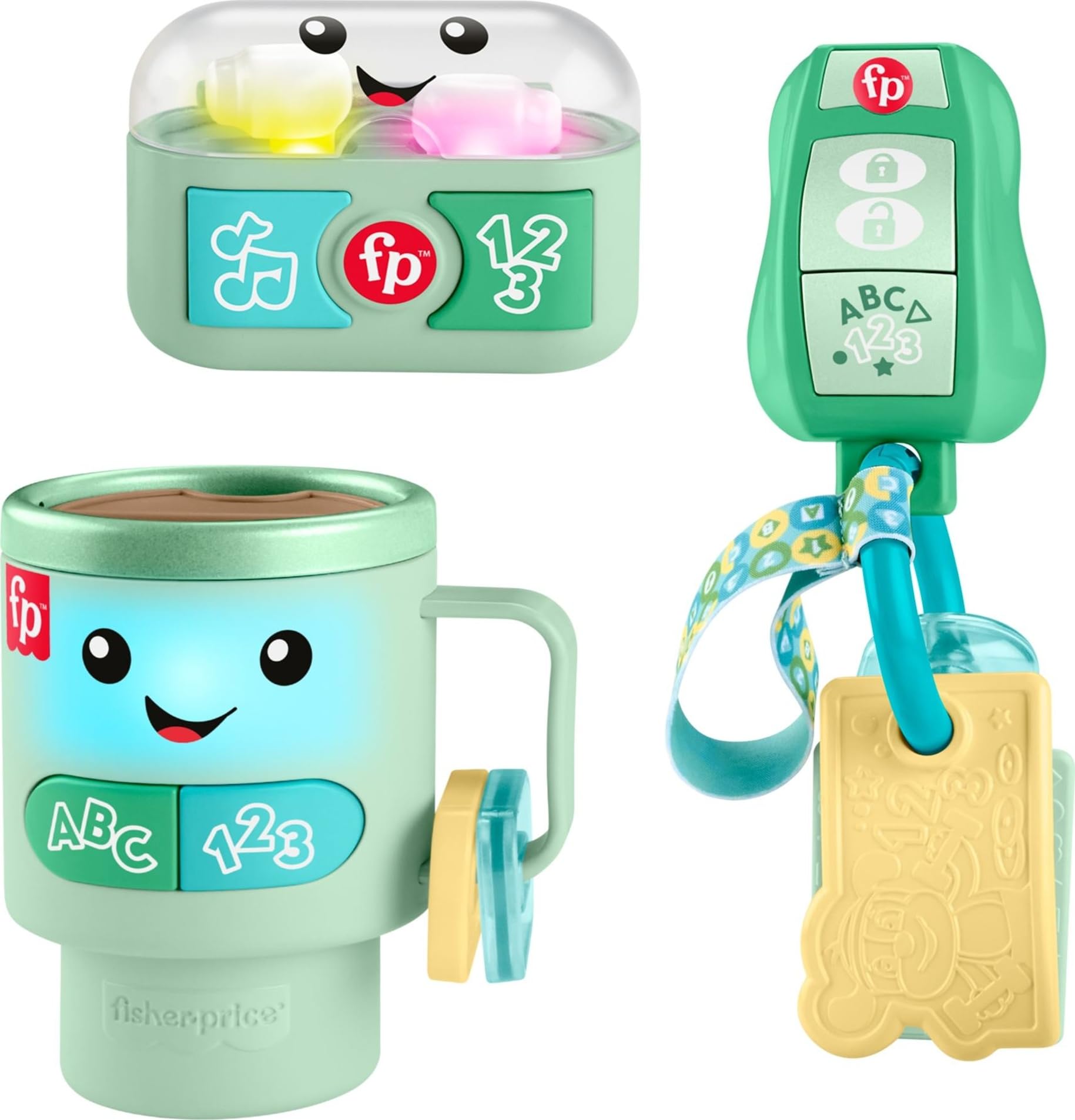 Photo 1 of Fisher-Price Baby Toys Laugh & Learn Ready to Go Gift Set, 3 Electronic Learning Activities for Toddler Pretend Play Kids Ages 6+ Months (Amazon Exclusive)