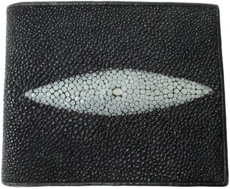 Drumsurn Imports Genuine Stingray Leather Mens Change Wallet, Black