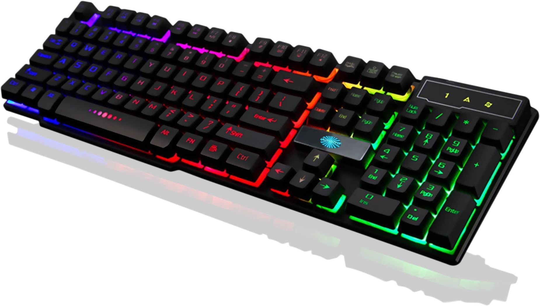 Professional Grade Wired Mechanical-Like Pro-Gaming Keyboard LED Backlit Anti-Ghosting Gaming Keyboard (Blk)
