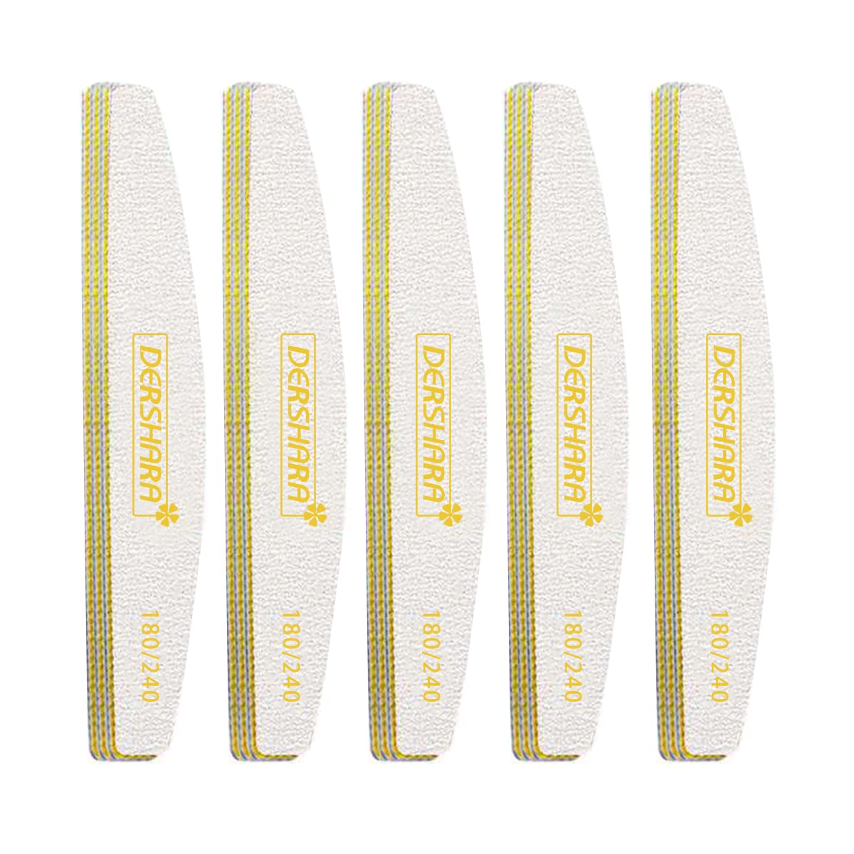 Professional Nail File Double Sided Grit 180/240 Buffer Emery Board Manicure Tools for Nail Grooming and Styling, Acrylic Gel Nail Buffer File Block Nail Polisher - 15 Pcs (180/240)