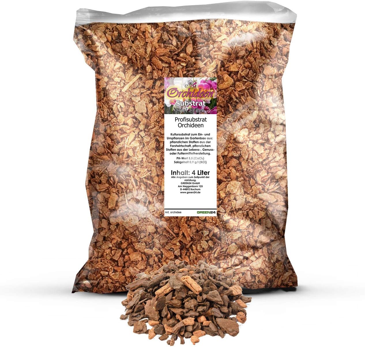 GREEN24 Orchideenerde Premium Erde für Orchideen - 4 Ltr. - PROFI LINIE Substrat