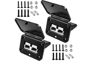 MOONDKIST 2Pcs Plug Mounting Panel, 120A Plug Panel Base with Dust Cover, Socket Panel for Anderson Connectors Flush Mount Recessed Plate