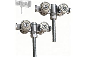BiJun 4 Wheel Rolley Assembly,Strut Channel Trolley Rollers Wheel for 1-5/8" Wide and All 1-5/8" or Taller unistrut Strut Channel to Mount Heavy Barn or Shed Sliding Doors(2PCS)