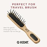 KENT AirHedz Micro Phine Taming Brush Natural Bristle Beech Wood Handle view 3