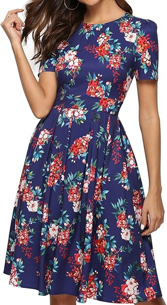 blue floral summer dress