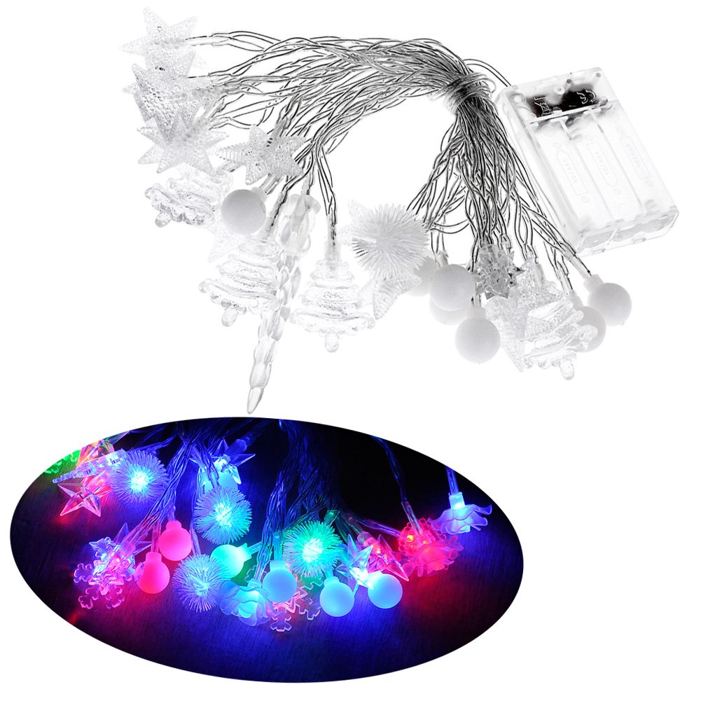 Yerwal Multi Color LED Christmas Lights,4.8M(15.75feet) LED Flash String Lights for Halloween Lights Decoration,Outdoor,Gardens,Homes,Wedding,Party
