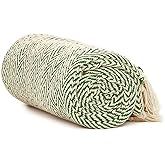 Americanflat 50x60 Throw Blanket - Soft and Breathable Cotton Throw Blanket for Couch, Bed, Chair - Decorative Blankets Perfect for Home, Office, or Outdoor Use - Sage and Beige Herringbone Design