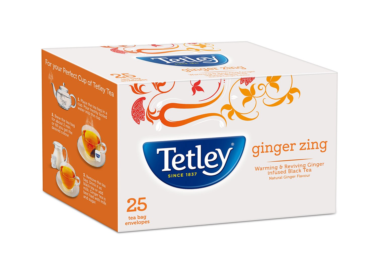 Tetley Flavour Tea, Ginger, 25 Tea Bags Amazon.in Amazon Pantry