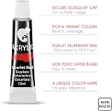 Zenacolor Acrylic Paint Set with Wood Easel Box 24 Tubes 6 Brushes view 5