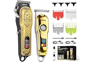 ENSSU Professional Hair Clippers for Men, Cordless Barber Clippers and Trimmers Set, Men's Hair Clippers for Hair Cutting with LED Display, Men's Grooming Kit