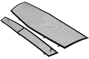 APS Compatible with Cadillac CTS 2008-2013 & 11-14 CTS Coupe Main Upper Lower Bumper Stainless Steel Black Mesh Front Grill Grille Insert Combo A77768H