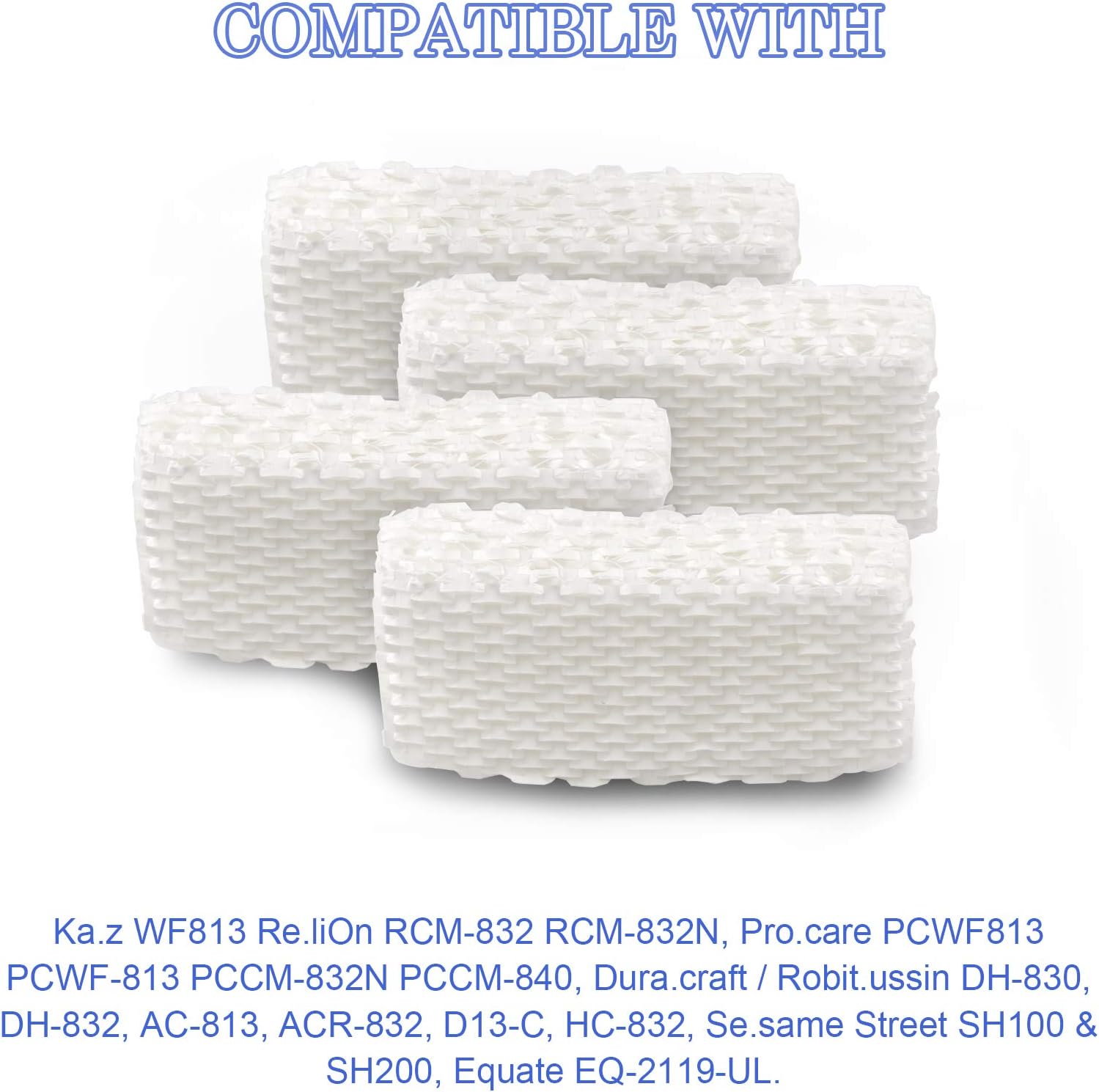 TOMOON Humidifier Filter Wicking Filter Compatible with PCWF813 PCWF-813 RCM-832 RCM-832N PCCM-832N PCCM-840-2 Humidifier Filter (4 Pack) -
