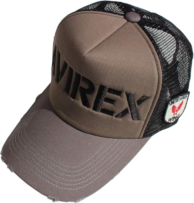Amazon アヴィレックス Avirex Cap Avirex Cap バイカラー シンプルロゴ エンブレムワッペン メッシュキャップ 帽子 アビレックス 男女兼用 メンズ レディース ブラック キャップ 通販