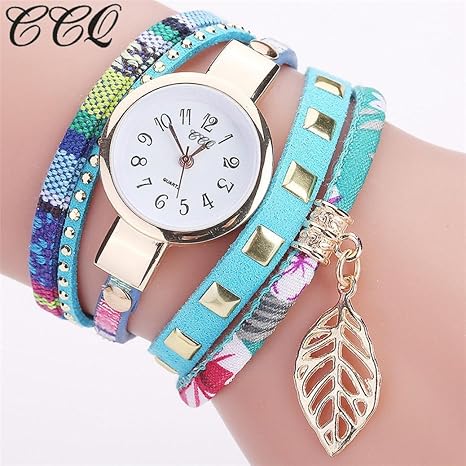 Amazon Co Jp ｃｃｑ 腕時計 レディース おしゃれ 人気ブレスレット風 編み込みバンド リベットと木の葉付き 可愛いブレスレットウォッチ 通勤通学 日常適用防水 高級感レディース腕時計 17 ファションデザイン 誕生日記念日プレゼント 白文字盤 ラウンドフェイス