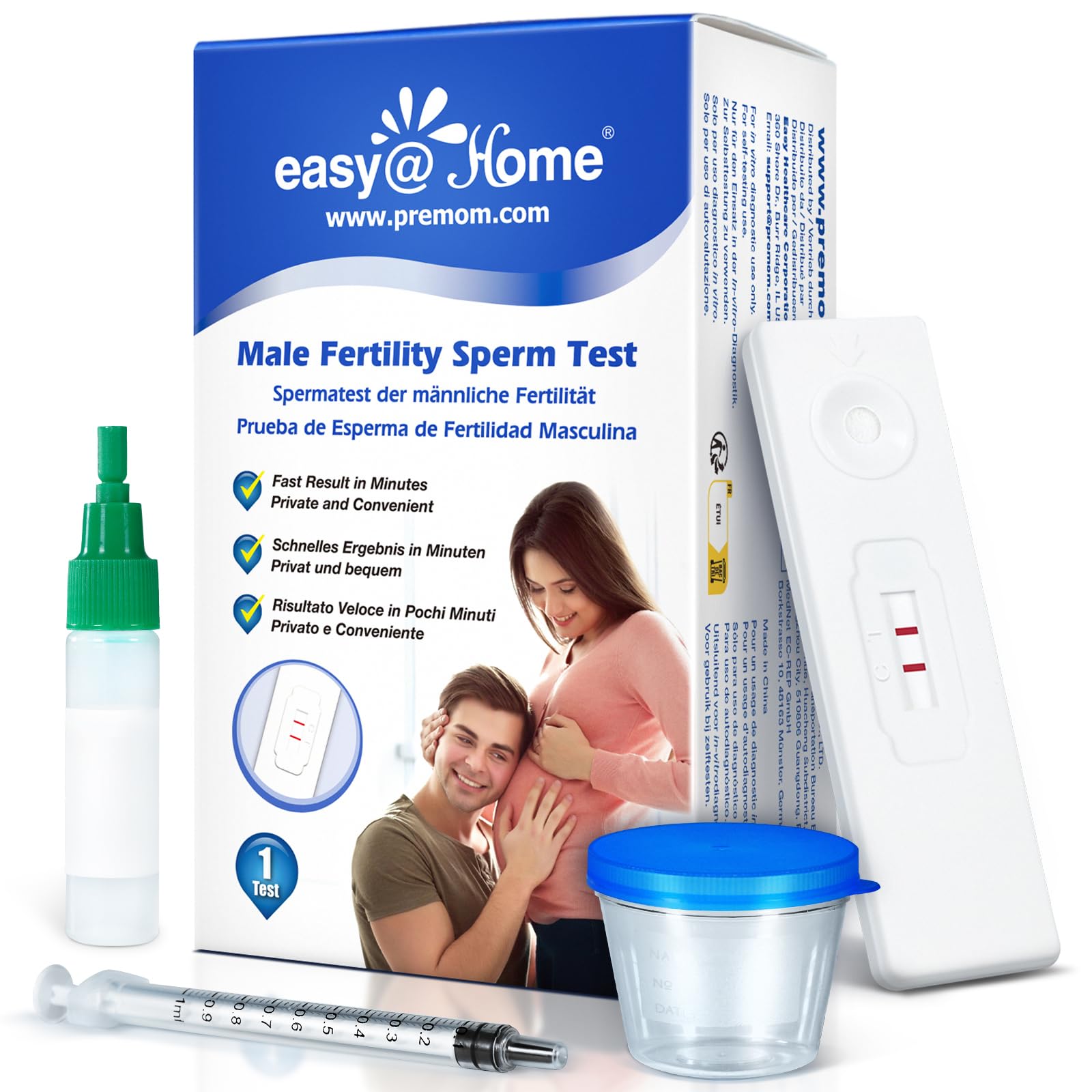 Easy@Home Male Fertility Sperm Test: Indicates Normal or Low Sperm Count | Convenient Accurate Private