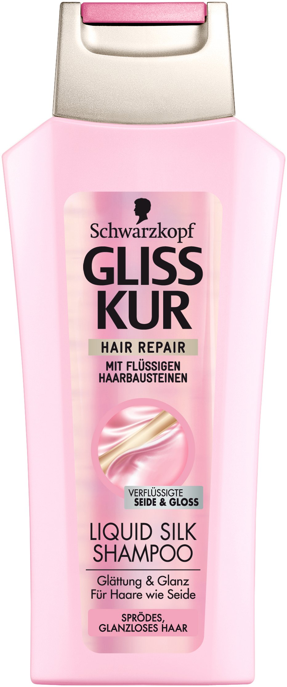Gliss Kur Shampoo Liquid Silk Gloss Pack of 2 (2 x 250 ml)