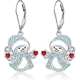 S925 Sterling Silver Holiday Dangle Drop Leverback Earrings for Women Girls Jewelry Gift Hypoallergenic St Patrick’s Day/Halloween/Christmas/Thanksgiving Earrings