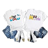 Magical Mom Shirt Dad Shirt Mom Dad Sis Bro Matching T-Shirt Family Matching Outfits Casual Vacation Tee Tops