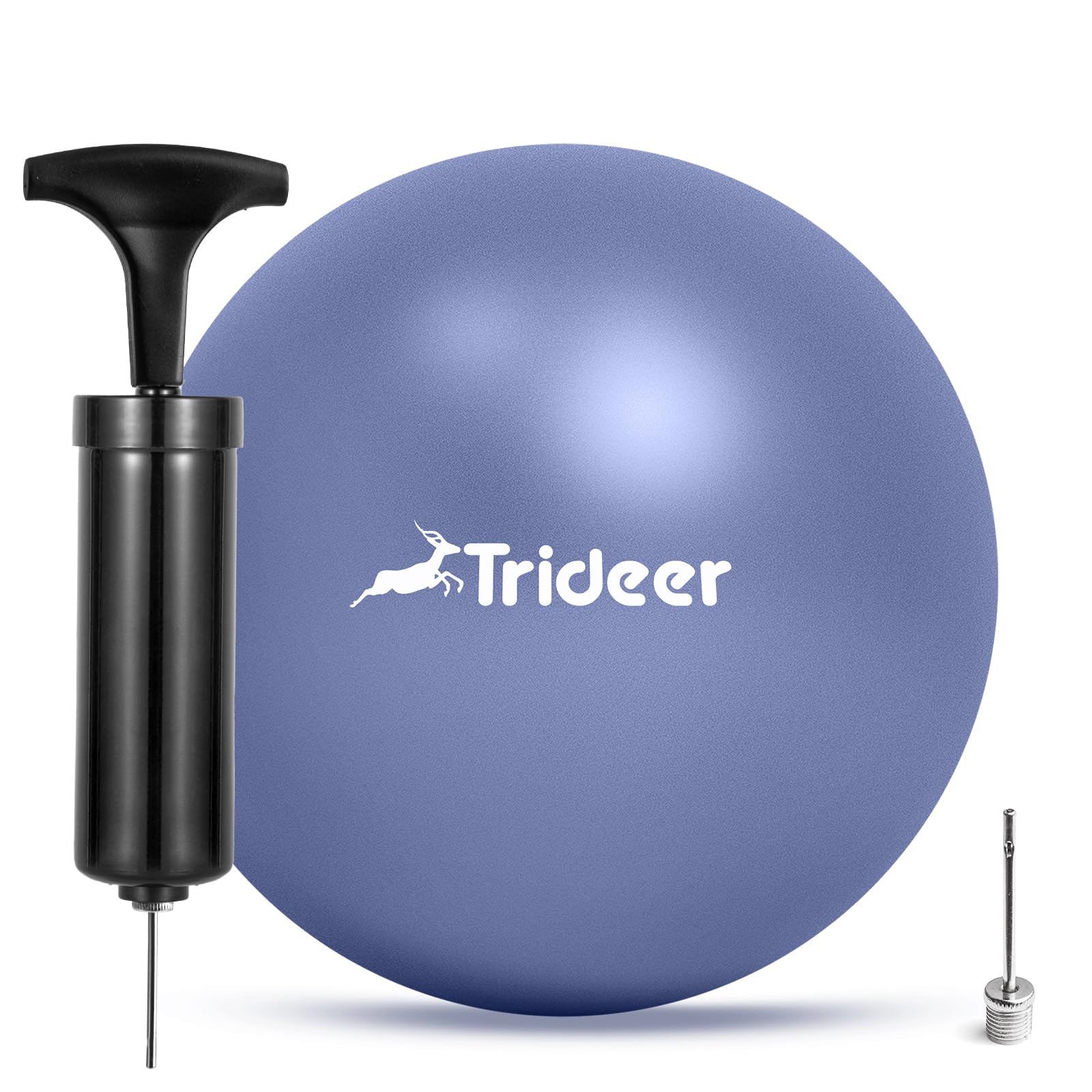 Photo 1 of Trideer Pilates Ball 7-8 in with Pump, Small Exercise Therapy Ball for Yoga, Barre, Core Strength, AB Workouts, Physical Therapy