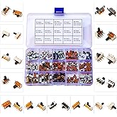 JTSINERU Slide Switch Assorted Kit, Mini Micro PCB Panel Slide Switch 2Pin 3Pin 4Pin ON/Off ON/Off/ON Switch Breadboard Electronic Dip SlideSwitch