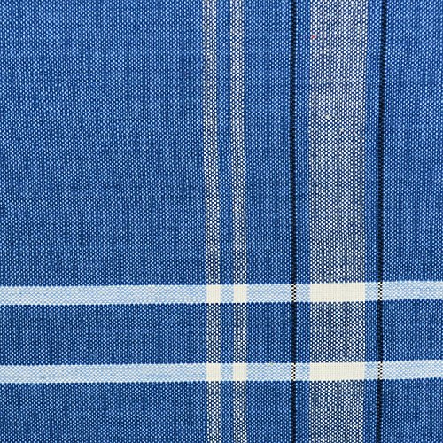 DII 100% Cotton, Machine Washable, Everyday French Stripe Kitchen Tablecloth For Dinner Parties, Summer & Outdoor Picnics - 60x120" Seats 10 to 12 People, Blue Chambray