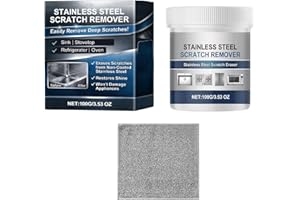 Stainless Steel Scratch Remover Kit with Towel, 100g Non-Coated Stainless Steel Scratch Remover for Appliances, Refrigerators