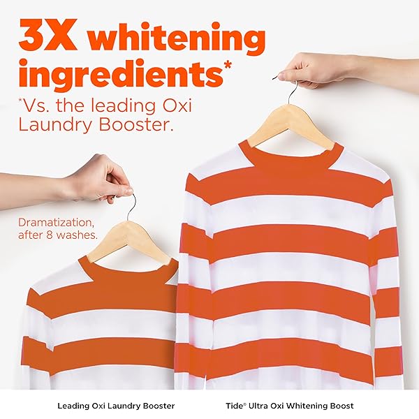 TIDE ULTRA OXI WHITENING BOOST, ALL IN ONE LAUNDRY BOOSTER, COLOR SAFE WHITENING, STAIN AND ODOR FIGHTER, 66 LOADS, 57 OZ