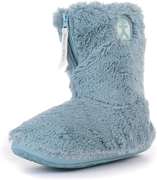 Bedroom Athletics Women's Marilyn Faux Fur Slipper Boots Seafoam, 7