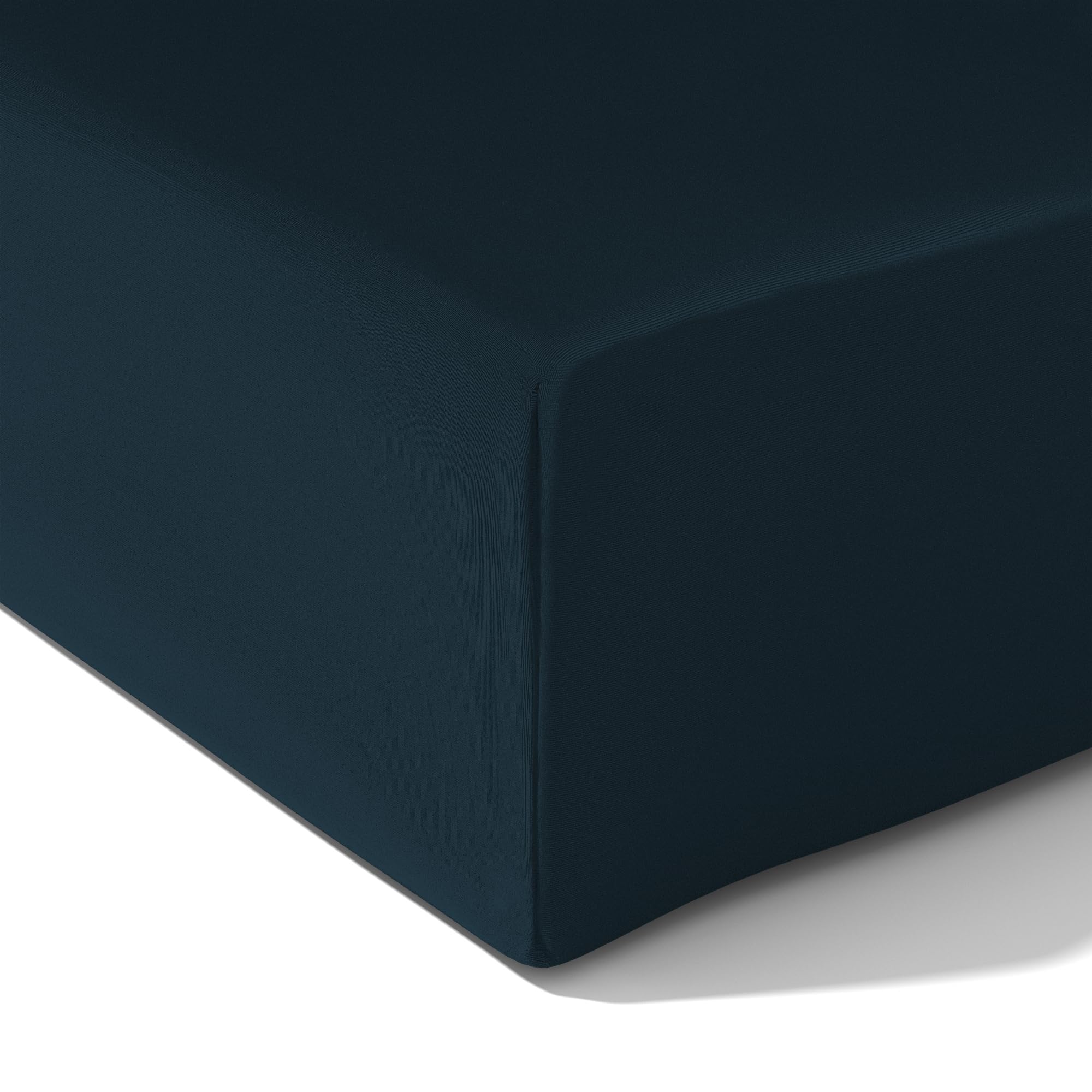 wyewye King Size Fitted Sheets, Navy Blue, 150x200 cm with 40 cm Super Deep Pocket, Microfiber Fabric Bed Fitted Sheets, Breathable, Wrinkle-resistant, Non-shrinking, Non-fading