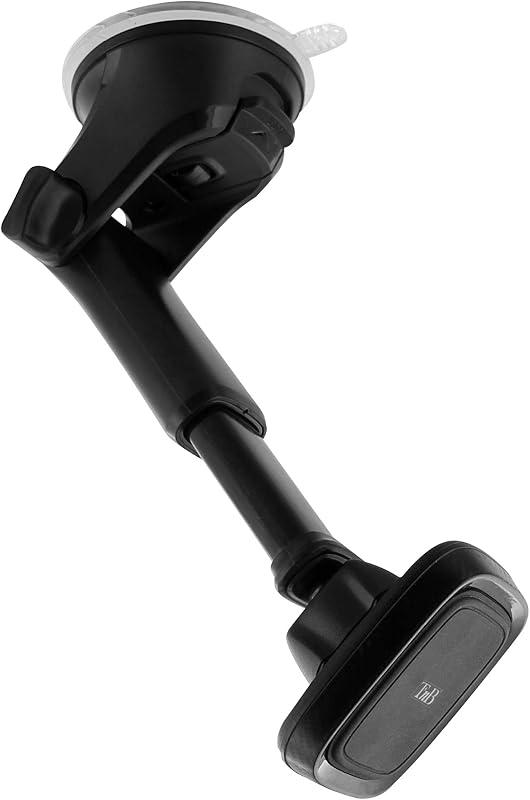 Suporte para Telemóvel Magnético Sora, 6 ímanes potentes – Braço ajustável – Rotação de 360° – Ventosa 2 em 1 – Acabamento em carbono – Preto