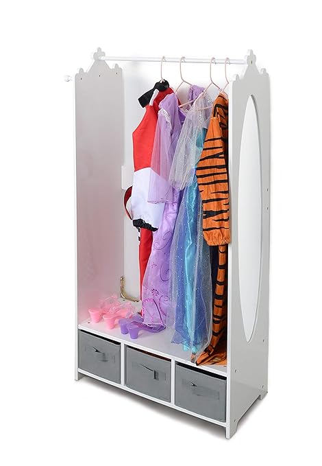 Milliard Dress Up Storage Kids Costume Organizer Center Open
