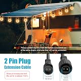 Dalugo 10M IP65 Waterproof Outdoor Festoon Lights Extension Lead Wire 2 Pin view 2