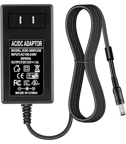 12V 3A 36W Power Supply Adapter - AC To DC With 5.5x2.5mm Plug For LED Strips, CCTV