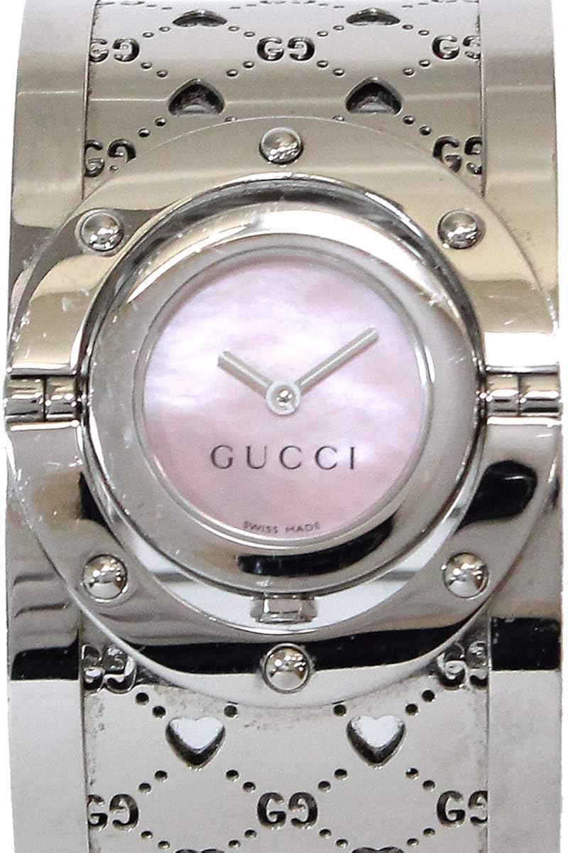 Amazon グッチ Gucci トワール バングル ウォッチ ワイド レディース 腕時計 ハート 112 ピンクシェル 文字盤 ウォッチ 中古 並行輸入品 レディース腕時計 腕時計 通販