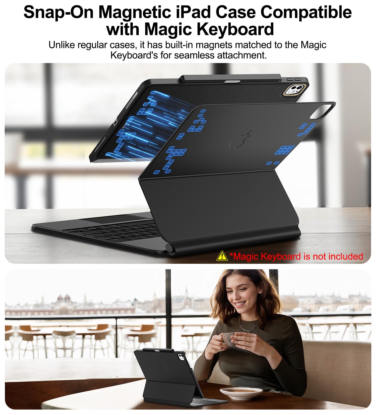 Mua Magic Keyboard Compatible Case for iPad Pro 13 inch M4/M5 2024/2025 ...