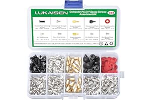 LUKAISEN 350 Pcs Computer Screw Set, PC Case Motherboard Standoffs Screws #6-32 Male to M3 Female Standoffs Sets for Personal Computer Screw Standoffs Set Kit for PC Case Motherboard HDD SSD CD-ROM Hard Drive
