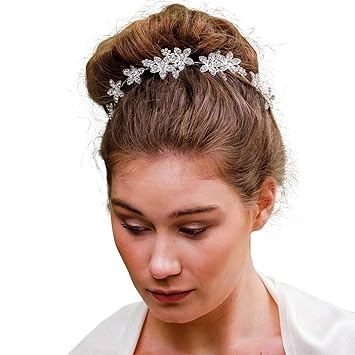 Silver Hair Fascinator Wedding Bridesmaid Hair Vine Headpiece
