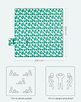 SONGMICS GCM78Y XXL Fleece Picnic Blanket 200x200 cm Waterproof view 7