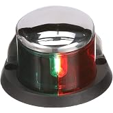 SEACHOICE Bow Light Marine Navigation, Horizontal Mount, Stainless Steel, Bi-Color, for Boats Under 39 Feet