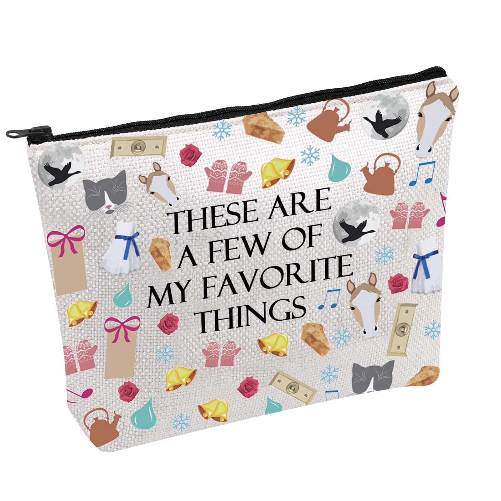The Sound of Music Inspired Gifts My Favorite Things Song Makeup Bag Musical Movie Zipper Pouch Broadway Theater Party Gifts (Favorite Things UK)