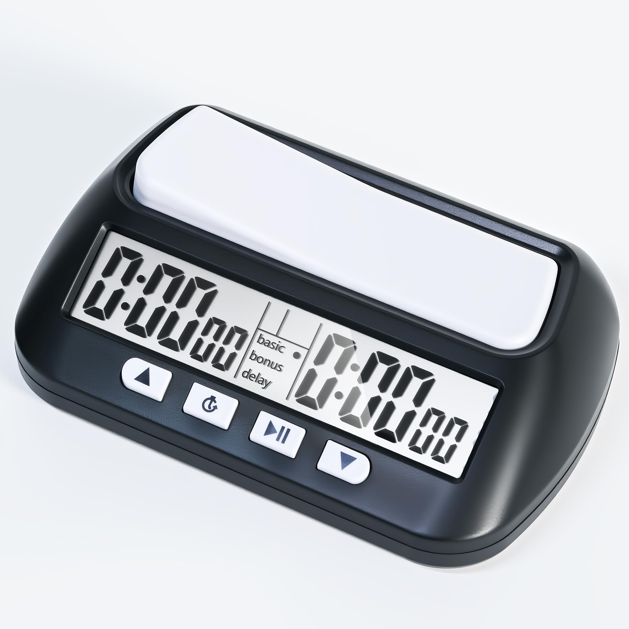 Multifunctional Digital Chess Clock - Professional Electronic Chess Timer for International Chess, Chinese Chess, Go Game, Gobang and Other Board Games - Portable Chess Accessories (Black)