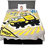 Franco Kids Bedding Super Soft Micro Raschel Blanket, Twin/Full Size 62" x 90", Despicable Me Minions