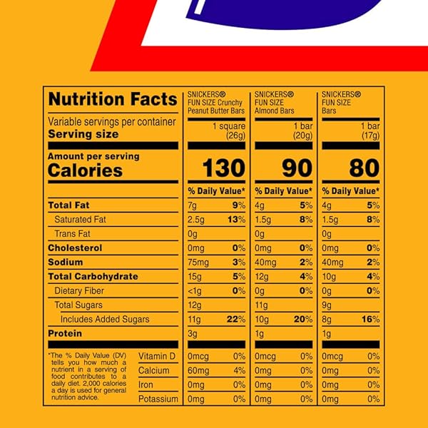 SNICKERS ORIGINAL, PEANUT BUTTER & ALMOND FUN SIZE MILK CHOCOLATE CANDY BARS VARIETY ASSORTMENT, PARTY SIZE